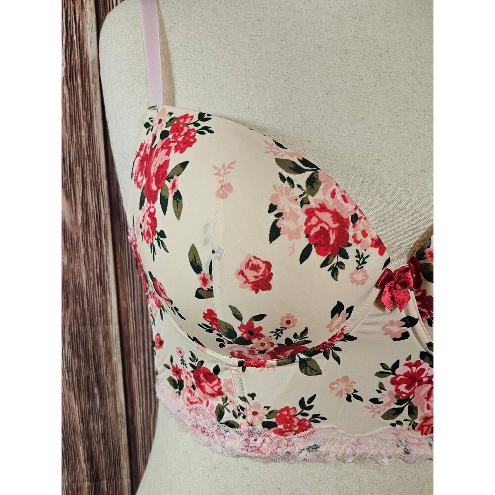 NWT Adore Me Floral Longline Bra Size 38D - Picture 3 of 8
